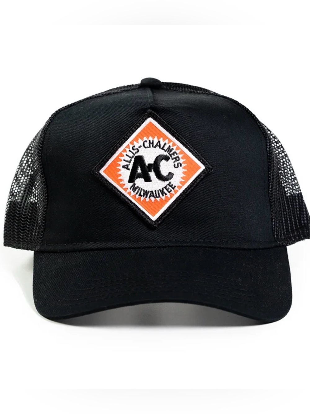Vintage Allis-Chalmers AC Patch Black Mesh Trucker Hat